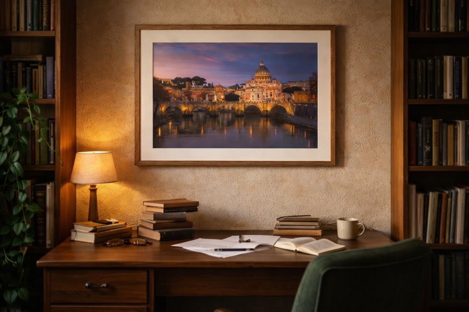 Roma by Juan Pablo de Miguel, generated lifestyle scene, framed print from TheArtFolio